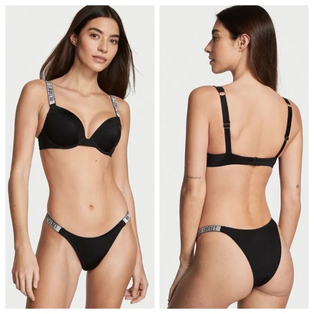 NWT Victoria’s Secret Brazilian Shine Push Up & Brazilian 32B